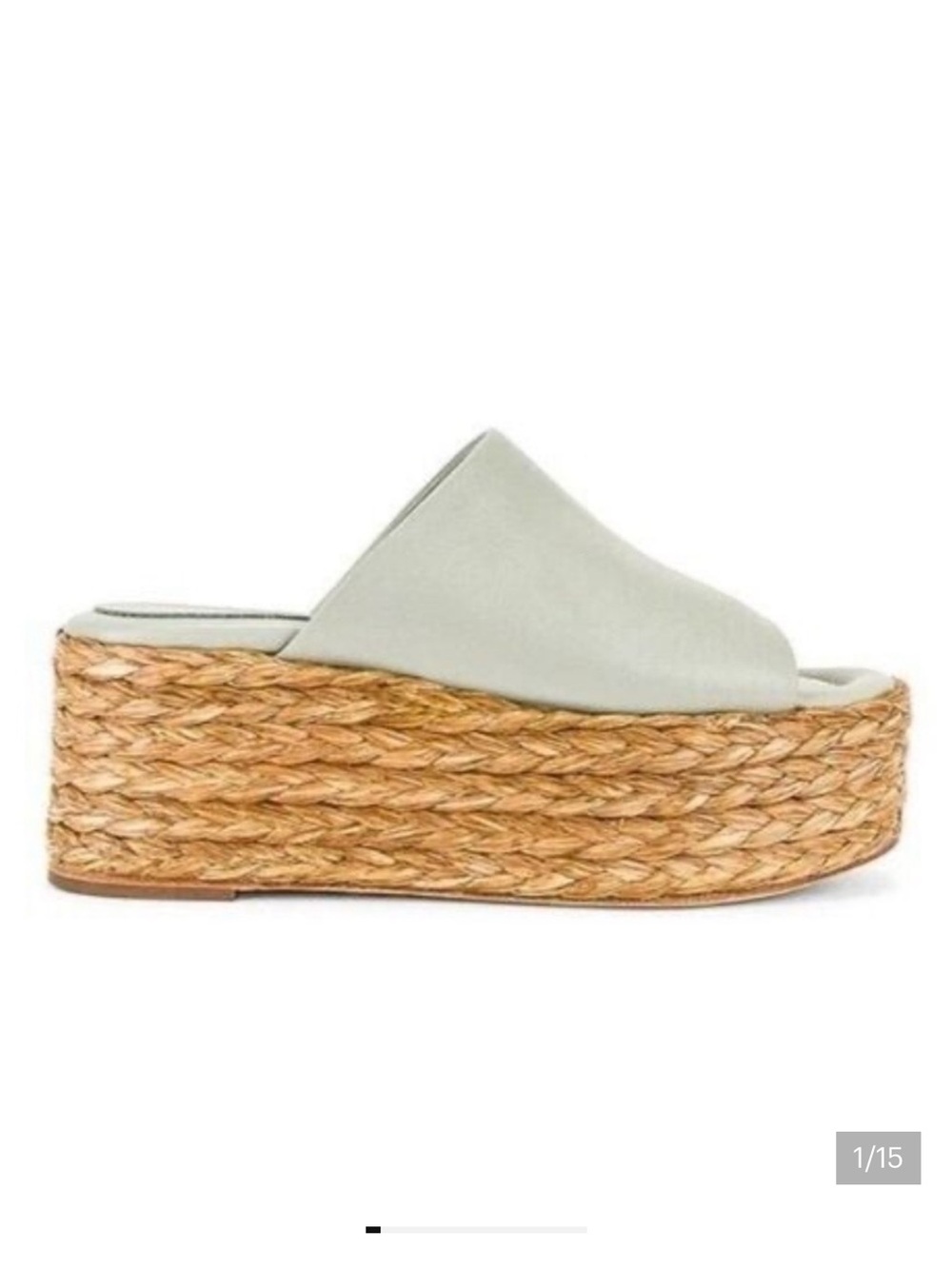 Paloma Barcelo Leather Espardilles Wedge Sandals